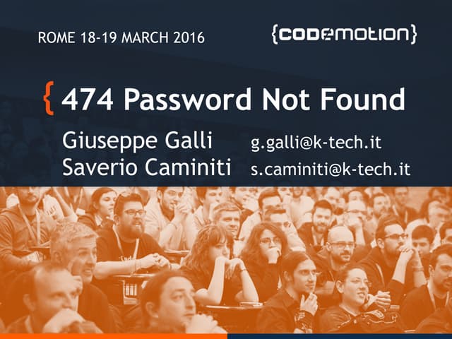 474 Password Not Found
