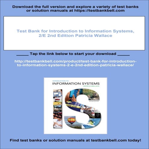 Test Bank for Introduction to Information Systems, 2/E 2nd Edition ...