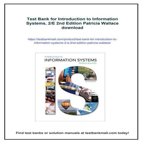 Test Bank for Introduction to Information Systems, 2/E 2nd Edition ...