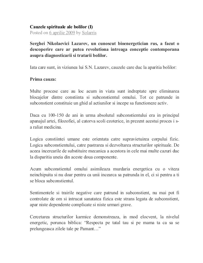 Afla care sunt cauzele spirituale ale afectiunilor sistemului circulator