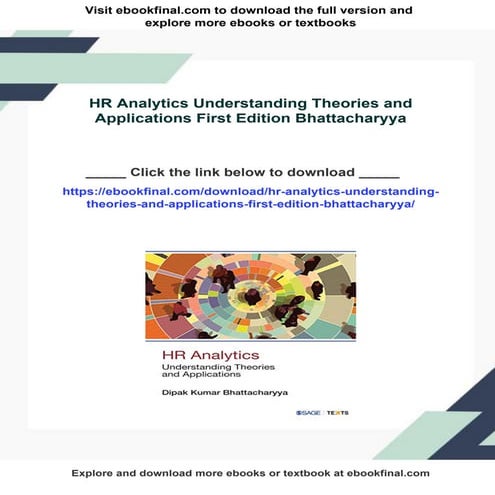 HR Analytics Understanding Theories and Applications First Edition Bhattacharyya