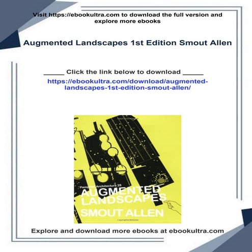 Augmented Landscapes 1st Edition Smout Allen | PDF
