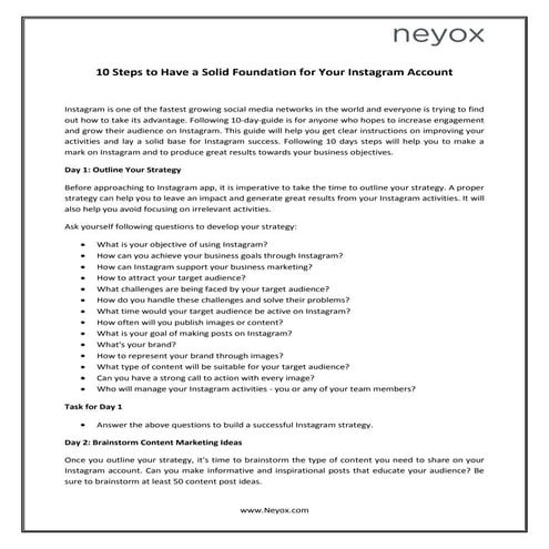 10 Steps to Have a Solid Foundation for Your Instagram Account