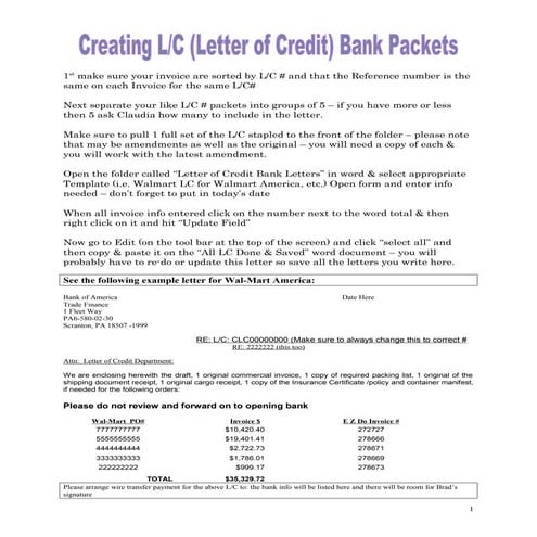 Letter of credit_application | PDF