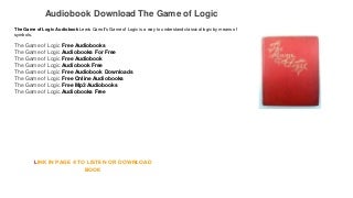 Audiobook Download Android Streaming The Game of Logic
