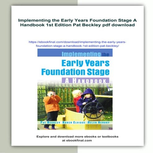Implementing the Early Years Foundation Stage A Handbook 1st Edition ...