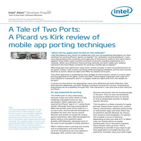 A Tale of Two Ports