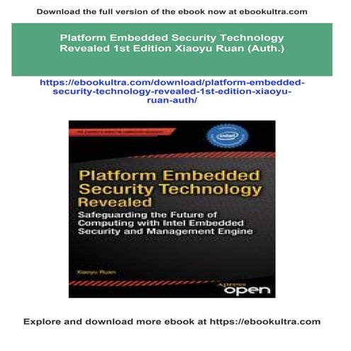 [Ebooks PDF] download Platform Embedded Security Technology Revealed 1st Edit...