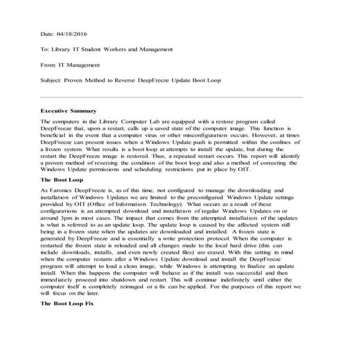 DeepFreeze Update Loop