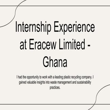 Internship Experience at Eracew Limited - Ghana