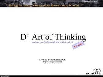 Art of Thinking [Re-write]