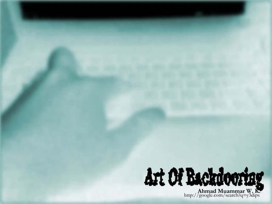 Art of Backdooring: Technique and Practice