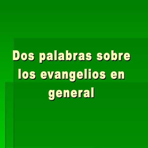 Evangelios Sinopticos