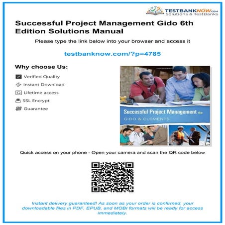 Comprehensive Guide to Successful Project Management: Gido 6th Edition ...