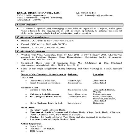 Resume Format | DOC