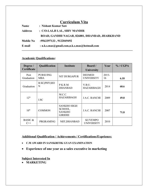 BIO DATA | DOCX