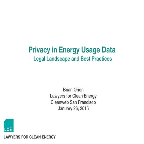 Energy Data Privacy Presentation