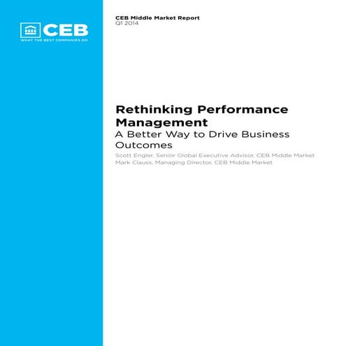 Rethinking Performance Manage