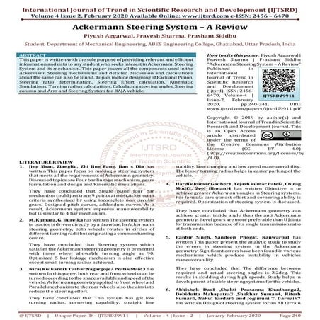 Mathematical Modeling and Design of a Rack and Pinion Steering ...