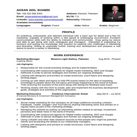 Ahsan Adil_Marketing Professional (Masters in Marketing & Strategy, UK)