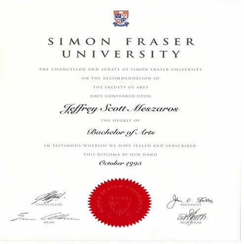 SFU Degree | PDF
