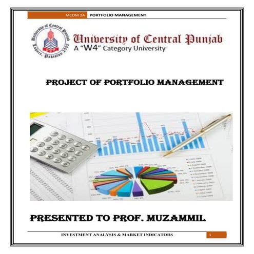 portfolio management project 5,10,11,9 mcom 2A | PDF