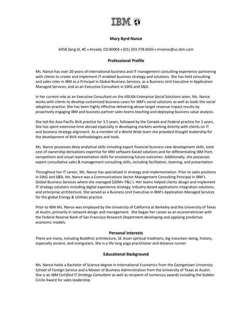 Mary Byrd Nance Bio 2015 ASEAN