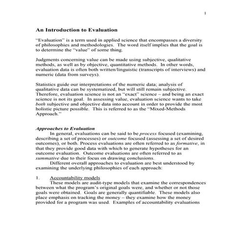 RACFIntroduction to Evaluation