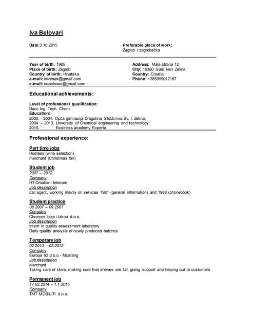 IvaBelovariCV