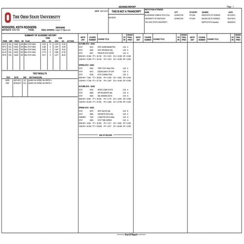osu unofficial transcript | PPT