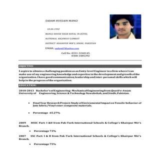 CV SADAM HUSSAIN MANGI