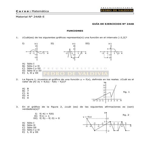 47 ejercicios de funciones