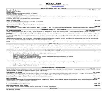 Kristina Terech CV tiny