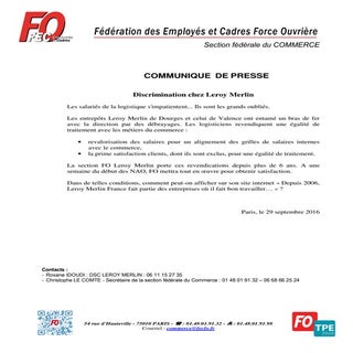 FO : communiqué de presse 47 leroy ...