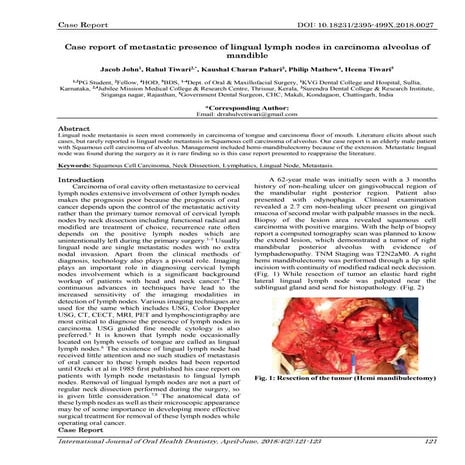 Role of neck dissection in the management of head and neck cancer | PPTX
