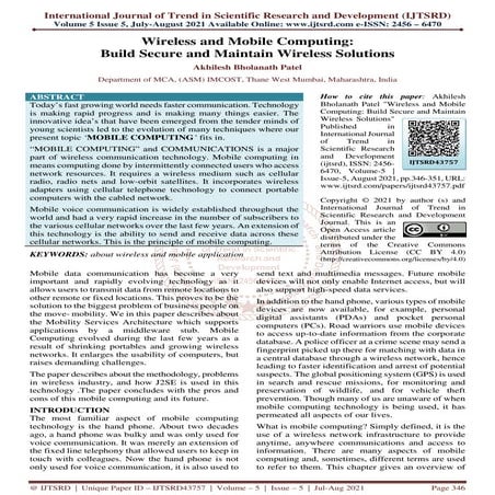 Wireless and Mobile Computing Build Secure and Maintain Wireless Solutions