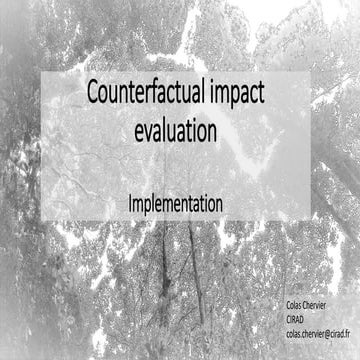 Impact evaluation in-depth: More on methods and example of impact evaluation ...