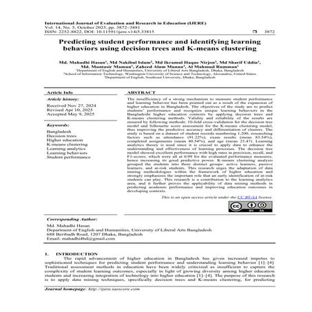 Predicting student performance and identifying learning behaviors using ...