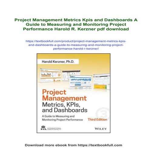 Project Management Metrics Kpis and Dashboards A Guide to Measuring and Monit...