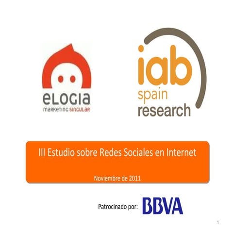 Informe de Hábitos en Redes Sociales IAB Elogia 2011