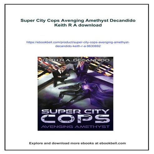Super City Cops Avenging Amethyst Decandido Keith R A