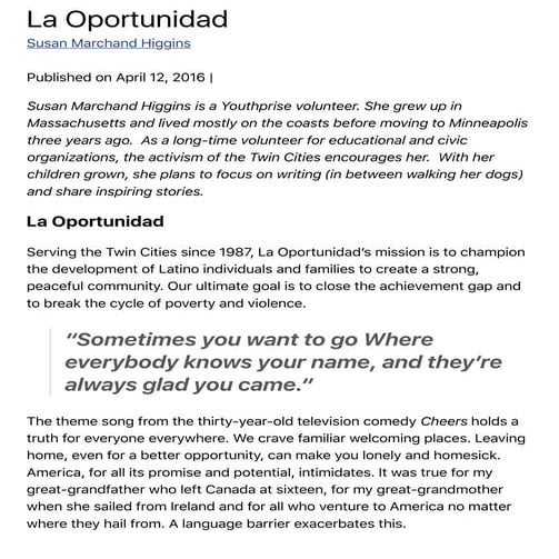 La Oportunidad : Youthprise