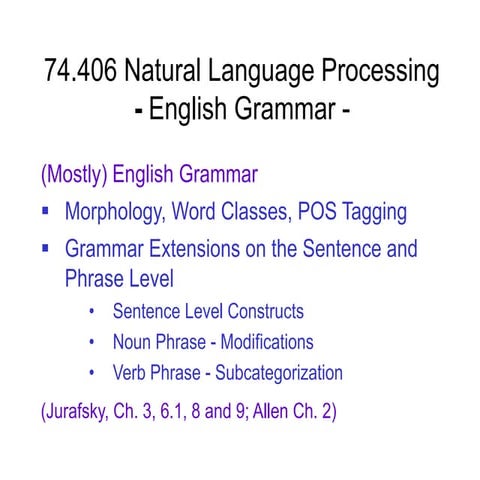  Natural Language Processing- English Grammar 