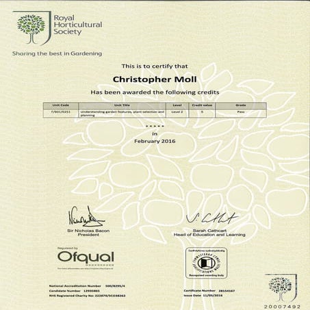Revised Rhs Qualifications | RHS Level 2 Certificate in Practical ...