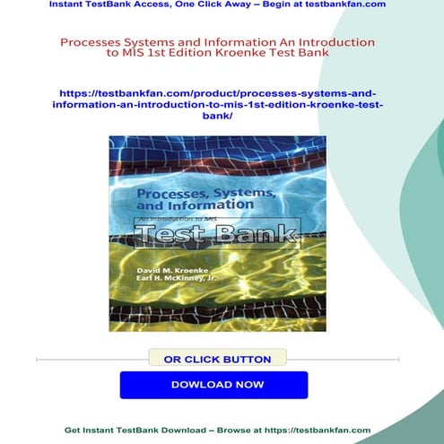 Processes Systems and Information An Introduction to MIS 1st Edition ...