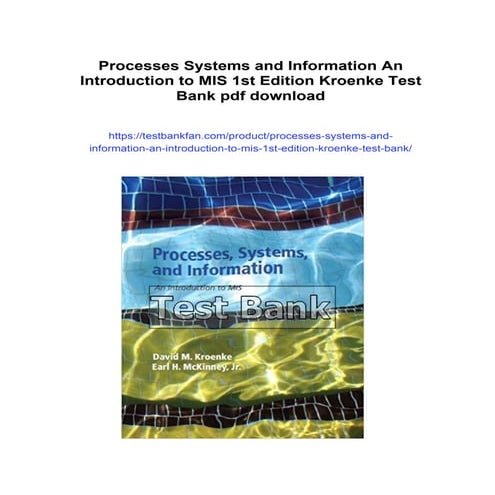 Processes Systems and Information An Introduction to MIS 1st Edition ...