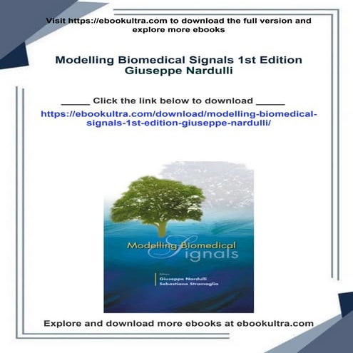 Modelling Biomedical Signals 1st Edition Giuseppe Nardulli