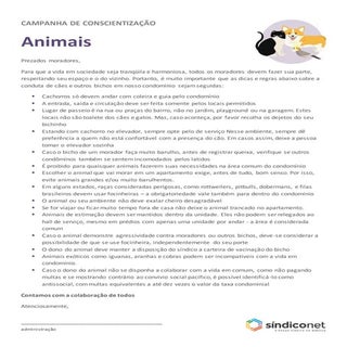 Sobre cachorros e outros pets em ap...