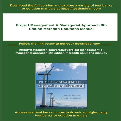 Project Management A Managerial Approach 8th Edition Meredith Solutions Manual