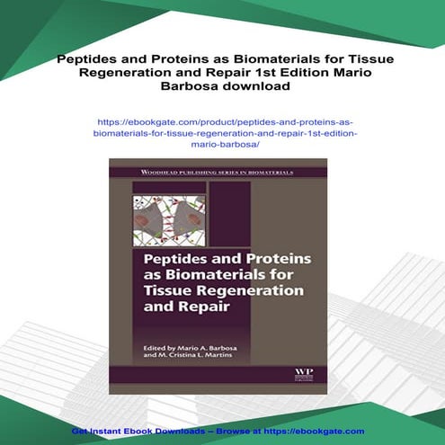 Peptides and Proteins as Biomaterials for Tissue Regeneration and ...